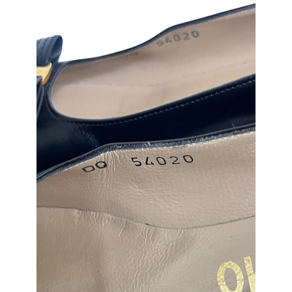 80s Vintage Salvatore Ferragamo Italian Bow Leather Pumps Size 7 Extra Narrow - Picture 12 of 12
